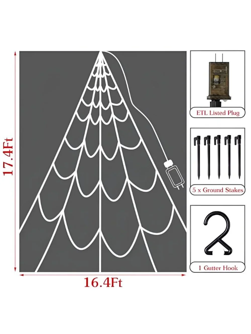 Halloween Decorations Outdoor Spider Web: Giant Light Up Spider Web Decor